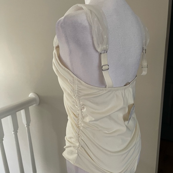 Free People Ruched Bodysuit in Cream - Picture 4 of 6